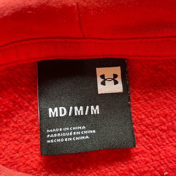Vibrant “Coral” Under Armour Hoodie Sz M - Picture 2 of 3